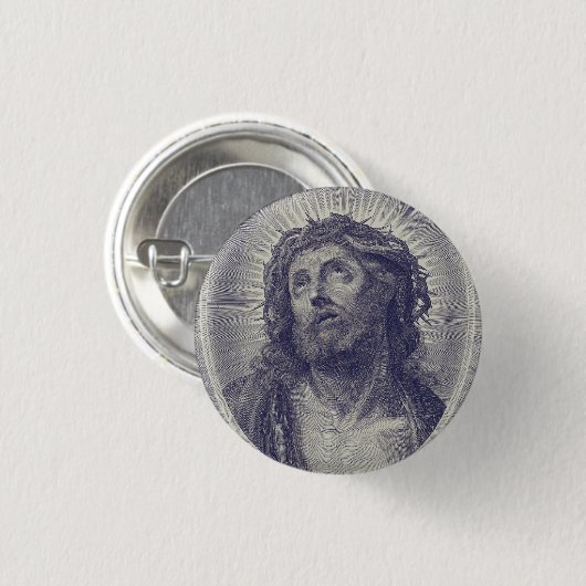 Heiliges Gesicht Jesu Button (Vorne & Hinten)