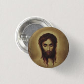 Heiliges Gesicht Jesu Christi Button (Vorne & Hinten)