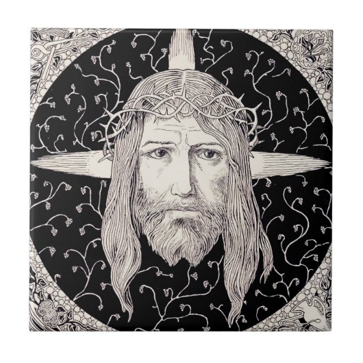 Heiliges Gesicht Jesu Christi Fliese (Vorderseite)