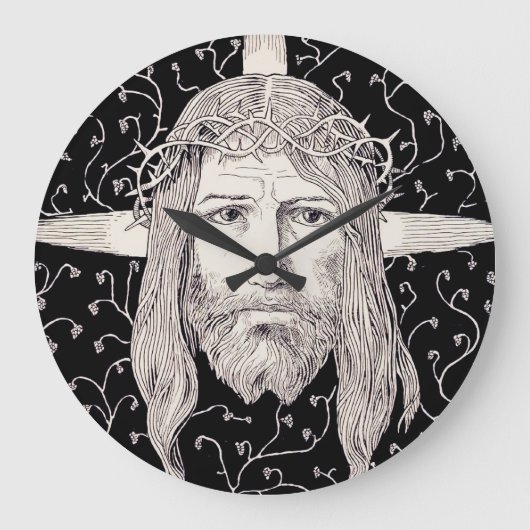 Heiliges Gesicht Jesu Christi Große Wanduhr (Vorderseite)