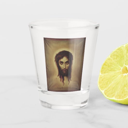 Heiliges Gesicht Jesu Christi Schnapsglas (Vorderseite)