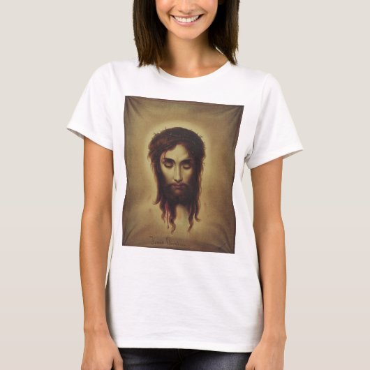 Heiliges Gesicht Jesu Christi T-Shirt (Vorderseite)