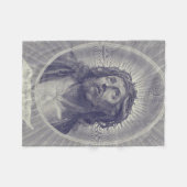 Heiliges Gesicht Jesu Fleecedecke (Vorderseite (Horizontal))