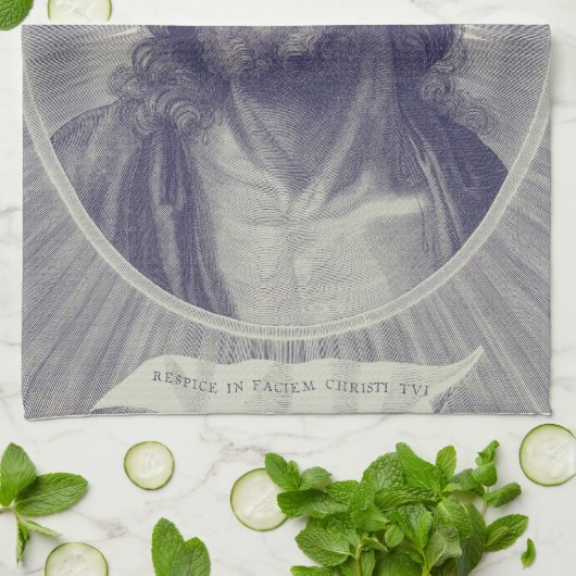 Heiliges Gesicht Jesu Geschirrtuch (Gefaltet)