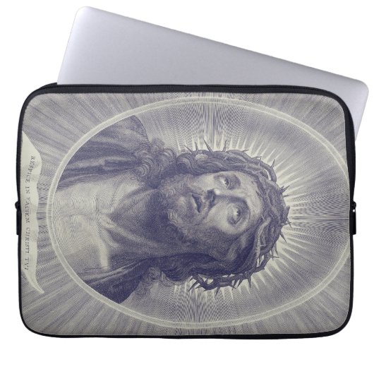 Heiliges Gesicht Jesu Laptopschutzhülle (Vorderseite)