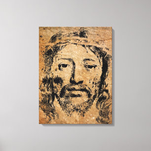 Heiliges Gesicht von Jesus Canvas Print Leinwanddruck