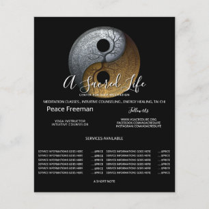 Heiliges Gleichgewicht Yin Yang Symbol Flyer
