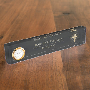 Heiliges Gold Cross Namensplakette