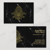 *~* heiliges GoldHamsa weißes schwarzes Visitenkarte (Vorne/Hinten)