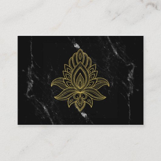 *~* heiliges GoldHamsa weißes schwarzes Visitenkarte (Vorderseite)