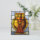 Heiliges Gral Hartglas - Sacrament Postkarte (Stehend Vorderseite)