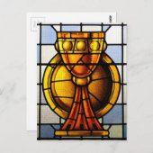 Heiliges Gral Hartglas - Sacrament Postkarte (Vorne/Hinten)