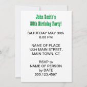 Heiliges Guacamole jemand dreht Avocado 80 Einladung (Rückseite)