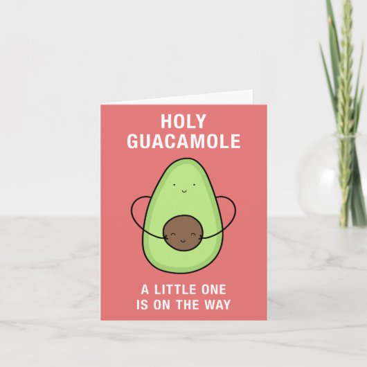Heiliges Guacamole-Schwangerschaftsbaby auf dem We Karte (Vorderseite)
