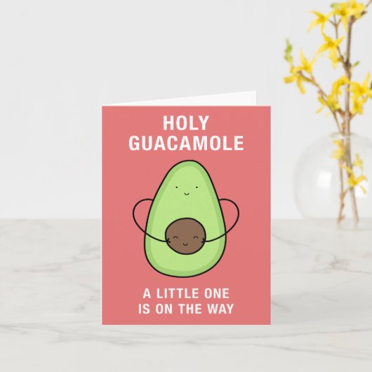 Heiliges Guacamole-Schwangerschaftsbaby auf dem We Karte (Gelbe Blume)