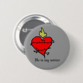 Heiliges Herz Button (Vorne & Hinten)