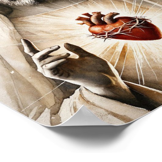 Heiliges Herz Christi Poster (Ecke)