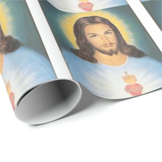 Heiliges Herz Christus Geschenkpapier (Rolleneckpunkt)