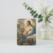 Heiliges Herz der Jesus-Gebets-Vintagen heiligen Visitenkarte (Stehend Vorderseite)