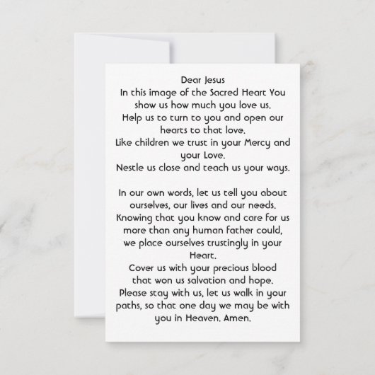 Heiliges Herz des Gebets (Rückseite)