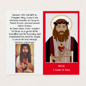 Heiliges Herz des Gebets Visitenkarten (Außenseite Aufgefaltet)