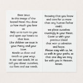 Heiliges Herz des Gebets Visitenkarten (Innenseite Aufgefaltet)