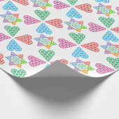 Heiliges Herz - Heiliger Stern, 3D/farbig. Geschenkpapier (Ecke)