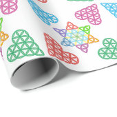 Heiliges Herz - Heiliger Stern, 3D/farbig. Geschenkpapier (Rolleneckpunkt)