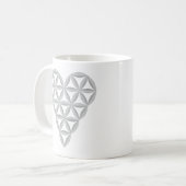 Heiliges Herz - Herz des Lebens, 3D/Atlantis. Kaffeetasse (Vorderseite Links)