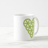 Heiliges Herz - Herz des Lebens, 3D/Green 01. Kaffeetasse (VorderseiteRechts)