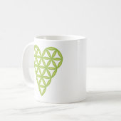 Heiliges Herz - Herz des Lebens, 3D/Green 01. Kaffeetasse (Vorderseite Links)