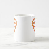 Heiliges Herz - Herz des Lebens, 3D/Orange. Kaffeetasse (Mittel)