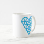 Heiliges Herz - Herz des Lebens, 3D/SkyBlue. Kaffeetasse (VorderseiteRechts)