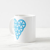 Heiliges Herz - Herz des Lebens, 3D/SkyBlue. Kaffeetasse (Vorderseite Links)