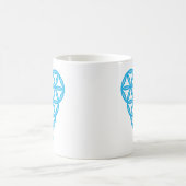 Heiliges Herz - Herz des Lebens, 3D/SkyBlue. Kaffeetasse (Mittel)