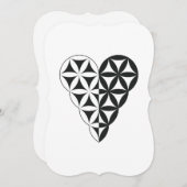 Heiliges Herz - Herz des Lebens, Dualwh/Bl. Einladung (Vorne/Hinten)