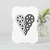 Heiliges Herz - Herz des Lebens, Dualwh/Bl. Einladung (Stehend Vorderseite)