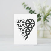 Heiliges Herz - Herz des Lebens, Dualwh/Bl. Postkarte (Stehend Vorderseite)