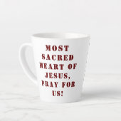 Heiliges Herz Jesu Anpassbare Latte-Tasse Milchtasse (Linke Ecke)