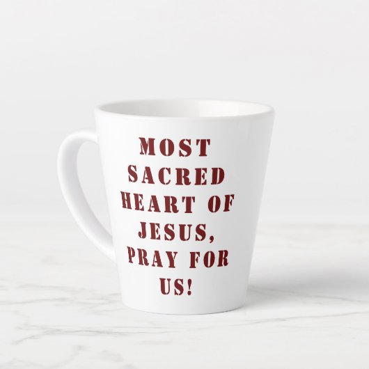 Heiliges Herz Jesu Anpassbare Latte-Tasse Milchtasse (Linke Ecke)