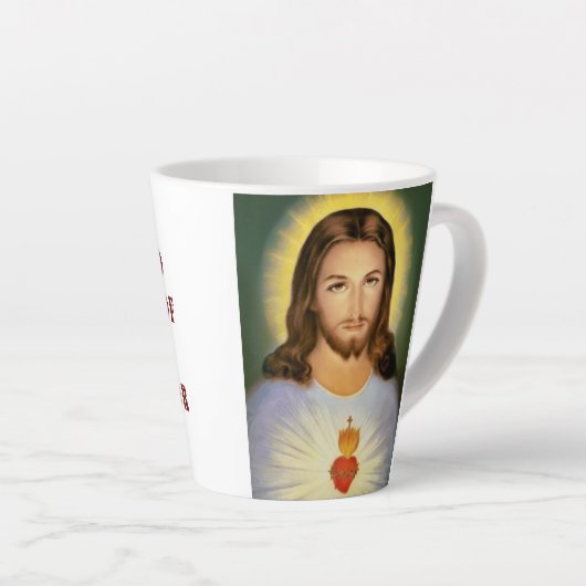 Heiliges Herz Jesu Anpassbare Latte-Tasse Milchtasse (Rechte Ecke)