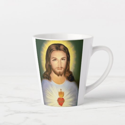 Heiliges Herz Jesu Anpassbare Latte-Tasse Milchtasse (Rechts)