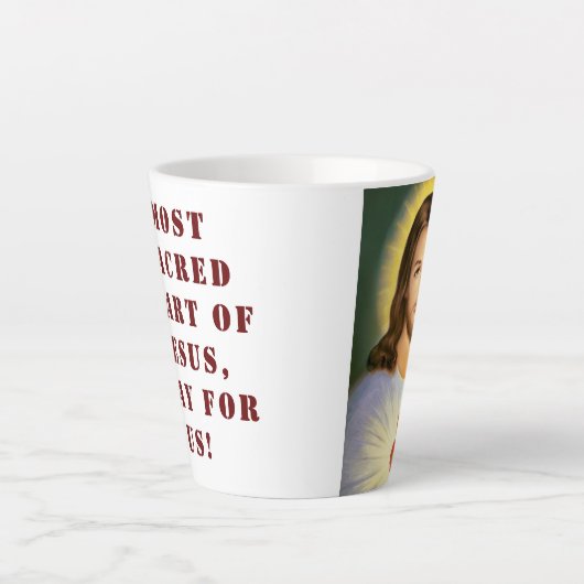 Heiliges Herz Jesu Anpassbare Latte-Tasse Milchtasse (Vorderseite)