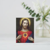 Heiliges Herz Jesu Beerdigungskarten Platzkarte (Stehend Vorderseite)