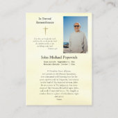 Heiliges Herz Jesu Beerdigungskarten Platzkarte (Rückseite)