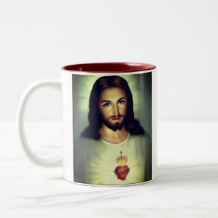 Heiliges Herz Jesu Bejahung Gebet Zweifarbige Tasse