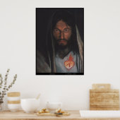 Heiliges Herz Jesu Bild "Herz der Barmherzigkeit" Poster (Küche)
