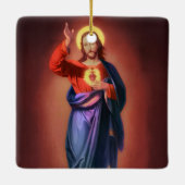 Heiliges Herz Jesu Christi Keramikornament (Rückseite)