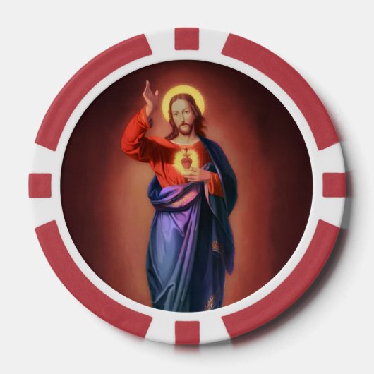 Heiliges Herz Jesu Christi Pokerchips (Vorderseite)