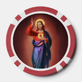 Heiliges Herz Jesu Christi Pokerchips (Rückseite)
